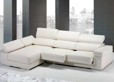 El Mundo Del Sofá sillón de tela blanca